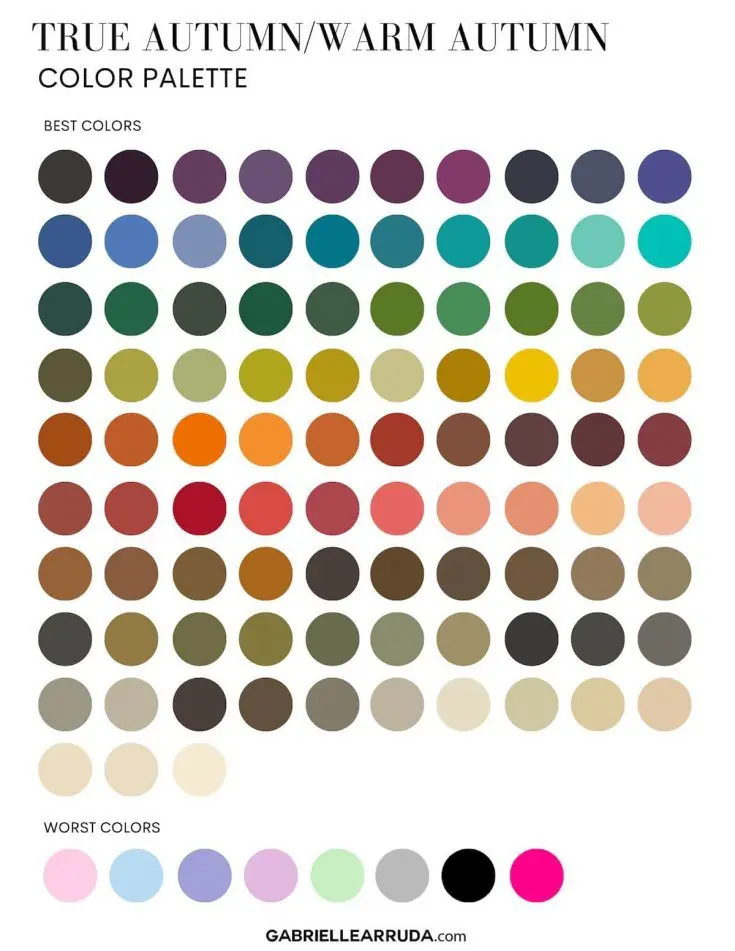 Autumn color palette