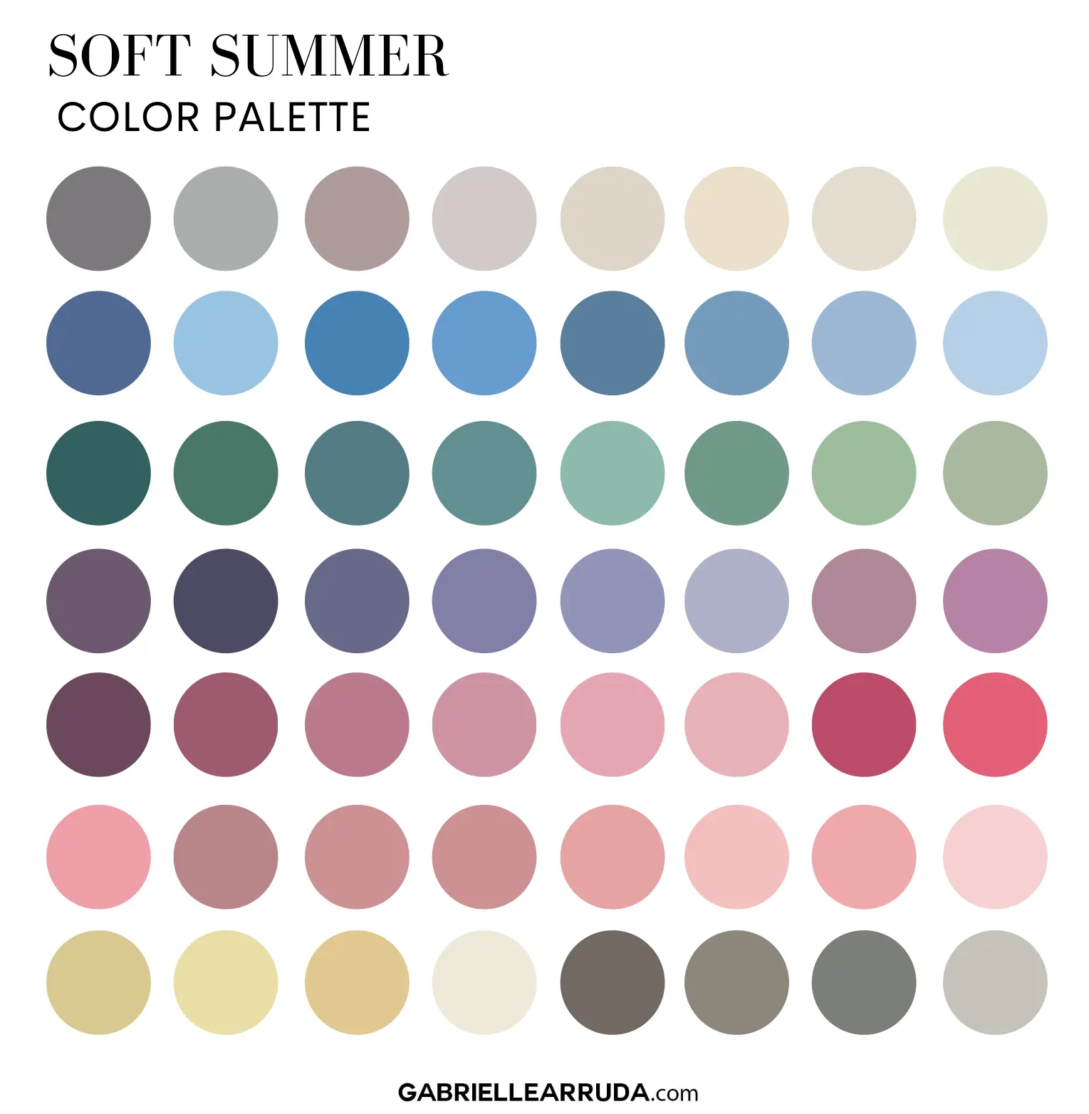 Summer color palette